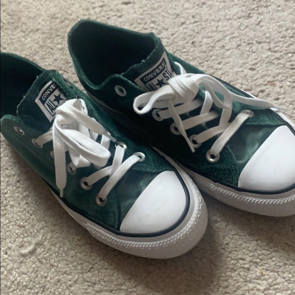Green Velvet Converse